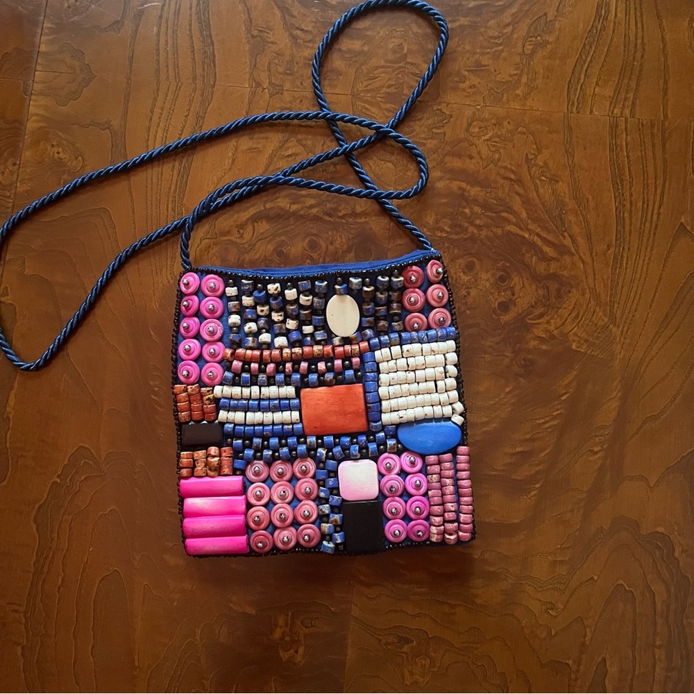 Cute and colorful beaded crossbody bag